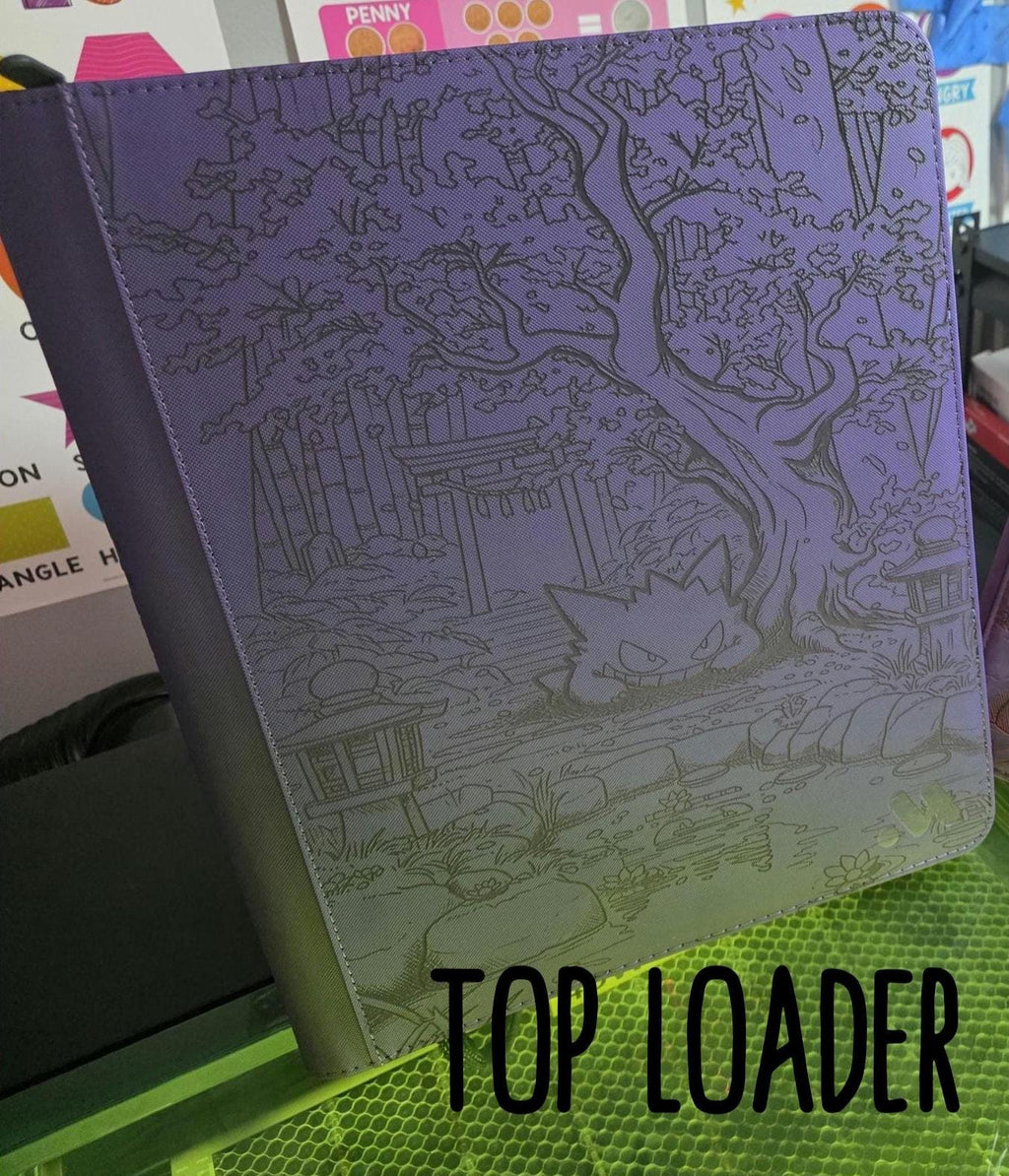 Laser Engraved Gengar Inspired TCGuard Sleeve Binder or Top Loader Binder