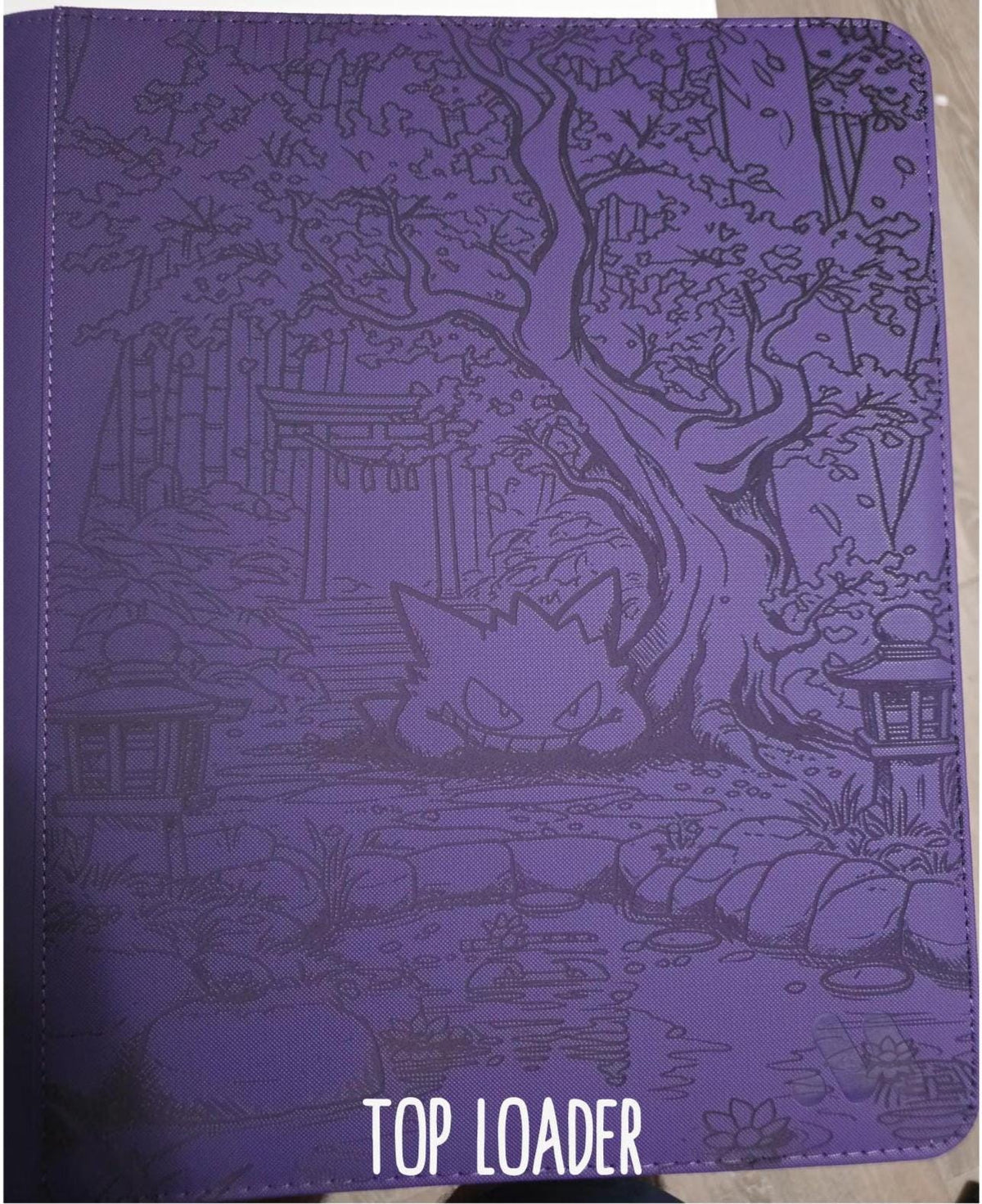 Laser Engraved Gengar Inspired TCGuard Sleeve Binder or Top Loader Binder