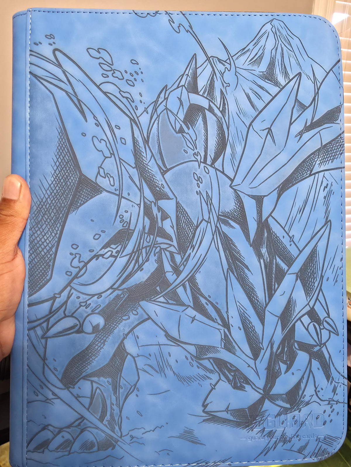 Kyurem Pokémon Binder | Blue TCGGuard 9 Pocket Laser Engraved Card Binder | Legendary Pokémon TCG Album | Collector Gift