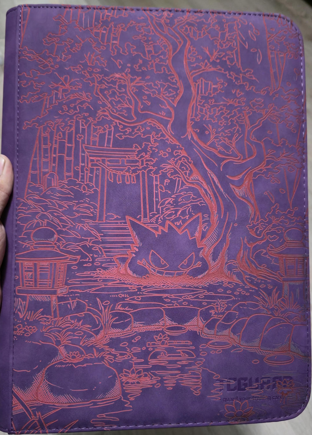 Laser Engraved Gengar Inspired TCGuard Sleeve Binder or Top Loader Binder