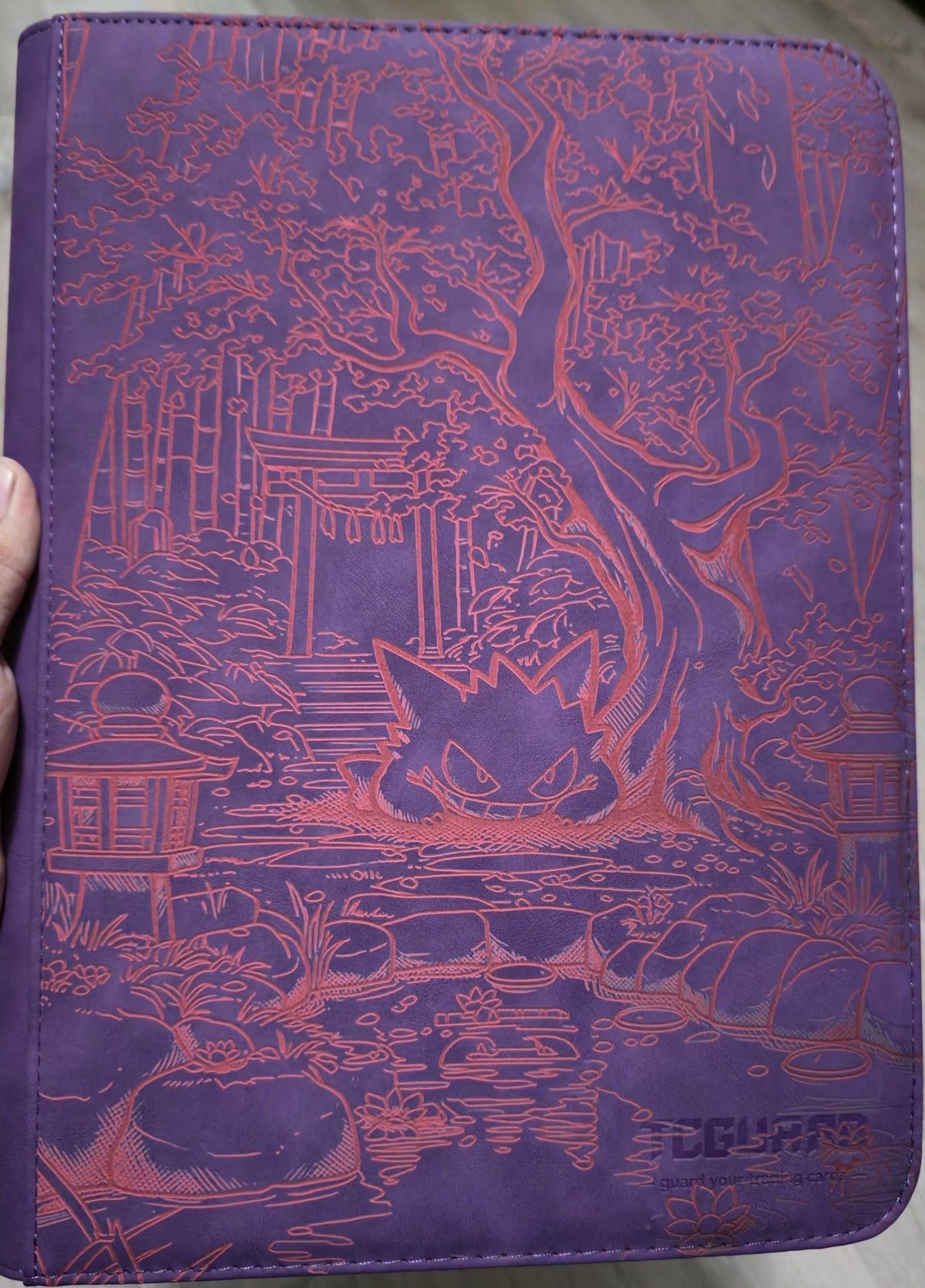 Laser Engraved Gengar Inspired TCGuard Sleeve Binder or Top Loader Binder