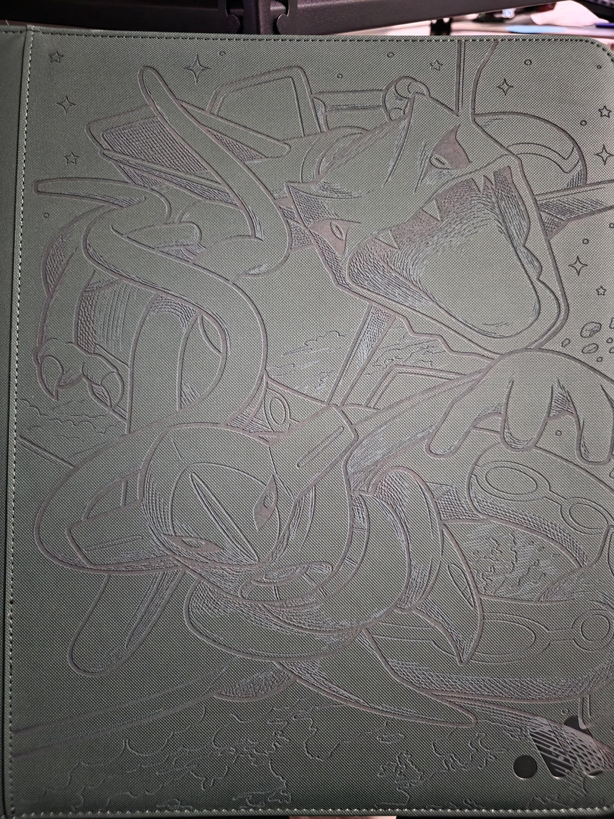 Laser Engraved Rayquaza Deoxys Vault-x Binder or Top Loader Binder