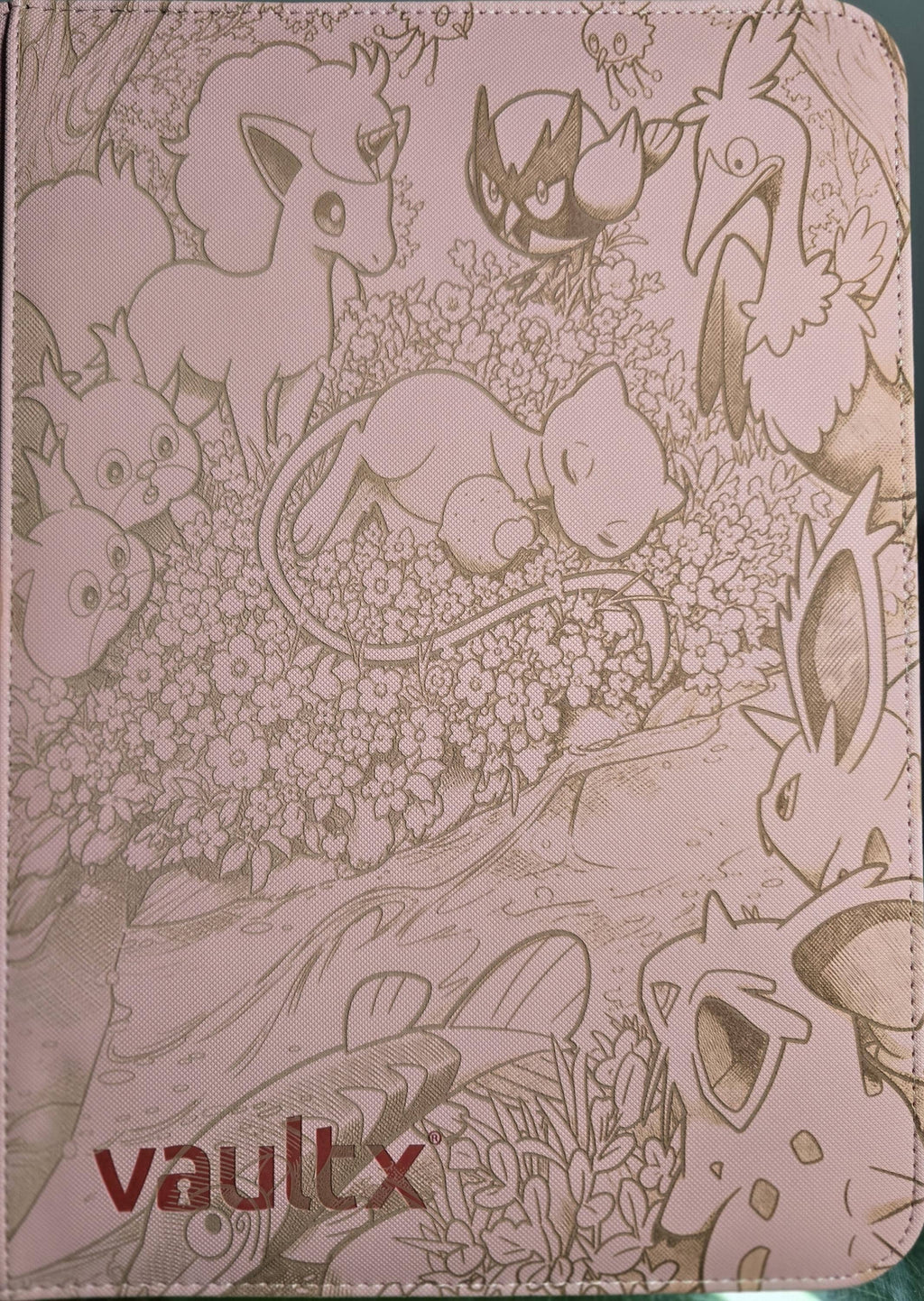 Mew Pokémon Binder | Pink Vault X Laser Engraved Card Binder | Mew Floral