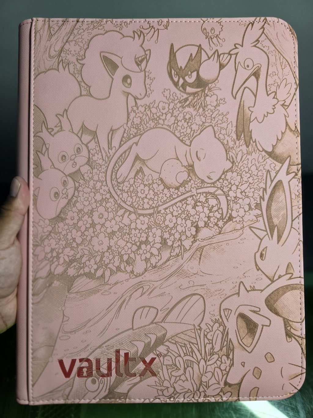 Mew Pokémon Binder | Pink Vault X Laser Engraved Card Binder | Mew Floral