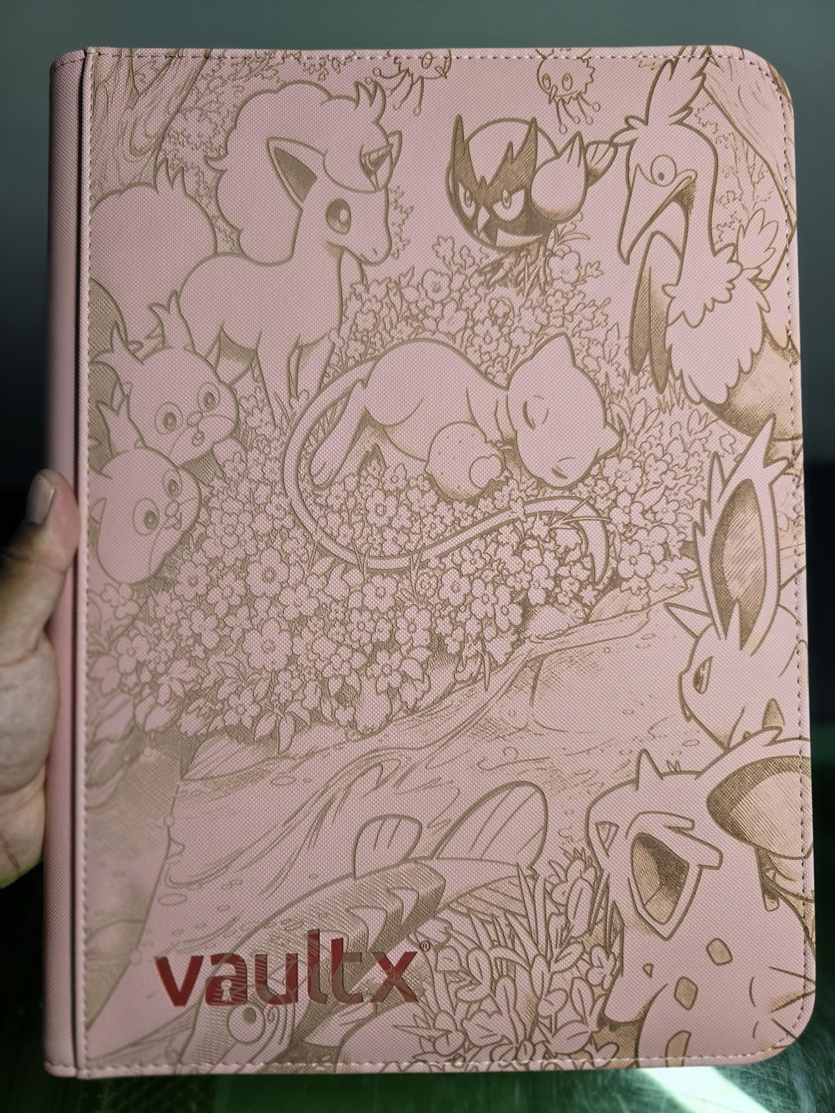 Mew Pokémon Binder | Pink Vault X Laser Engraved Card Binder | Mew Floral