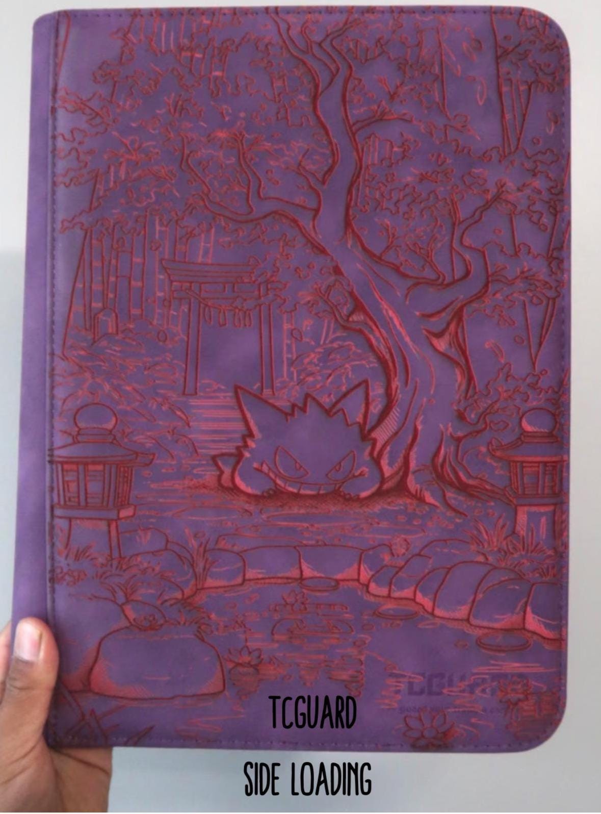 Laser Engraved Gengar Inspired TCGuard Sleeve Binder or Top Loader Binder