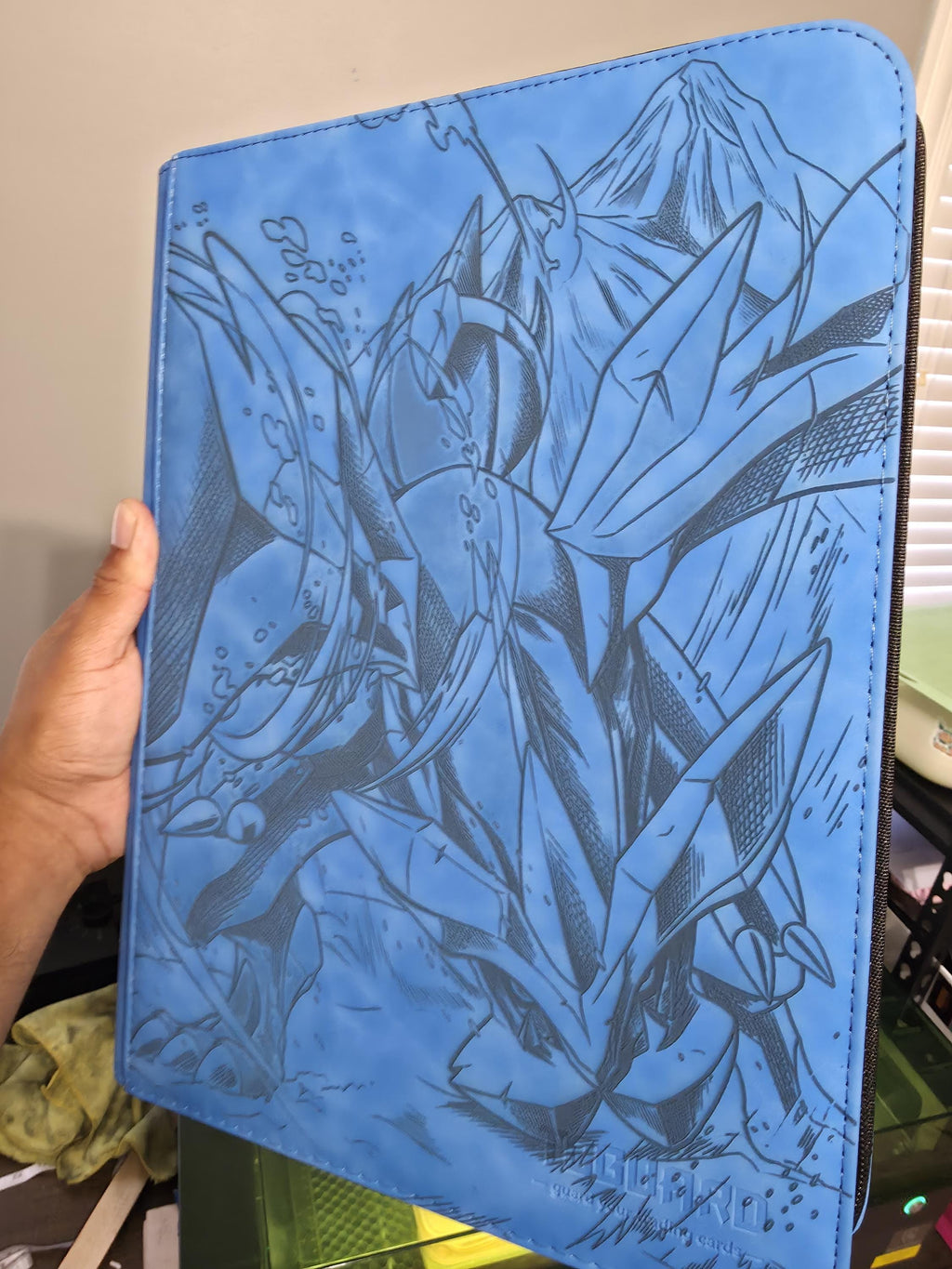 Kyurem Pokémon Binder | Blue TCGGuard 9 Pocket Laser Engraved Card Binder | Legendary Pokémon TCG Album | Collector Gift