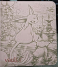 Laser Engraved Espeon Inspired Trading Card Binder | Pink Eeveelution TCG Album | Collector Gift