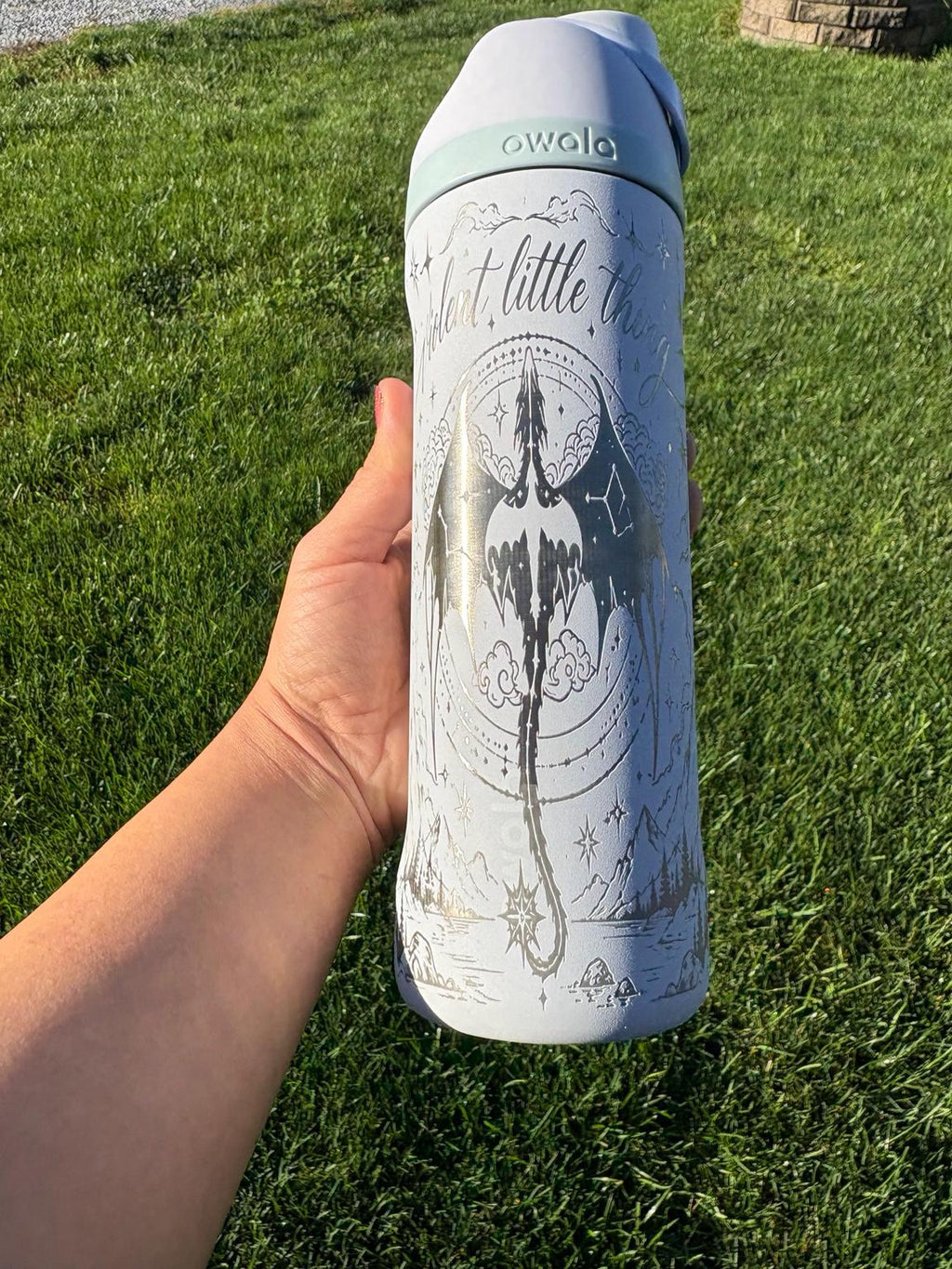 Fourth Wing Inspired Engraved Owala FreeSip, Dragon Rider Water Bottle, Fantasy Book Lover Gift