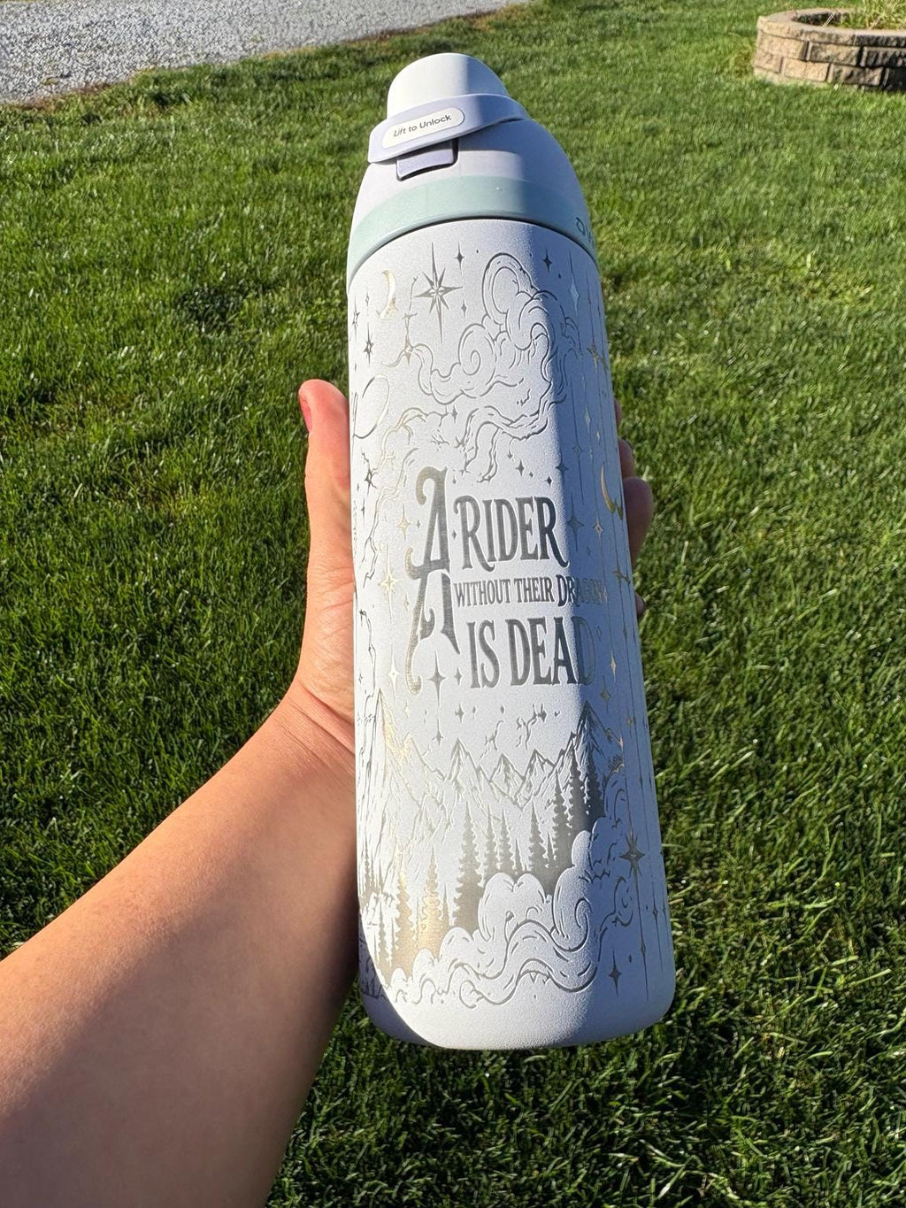 Fourth Wing Inspired Engraved Owala FreeSip, Dragon Rider Water Bottle, Fantasy Book Lover Gift