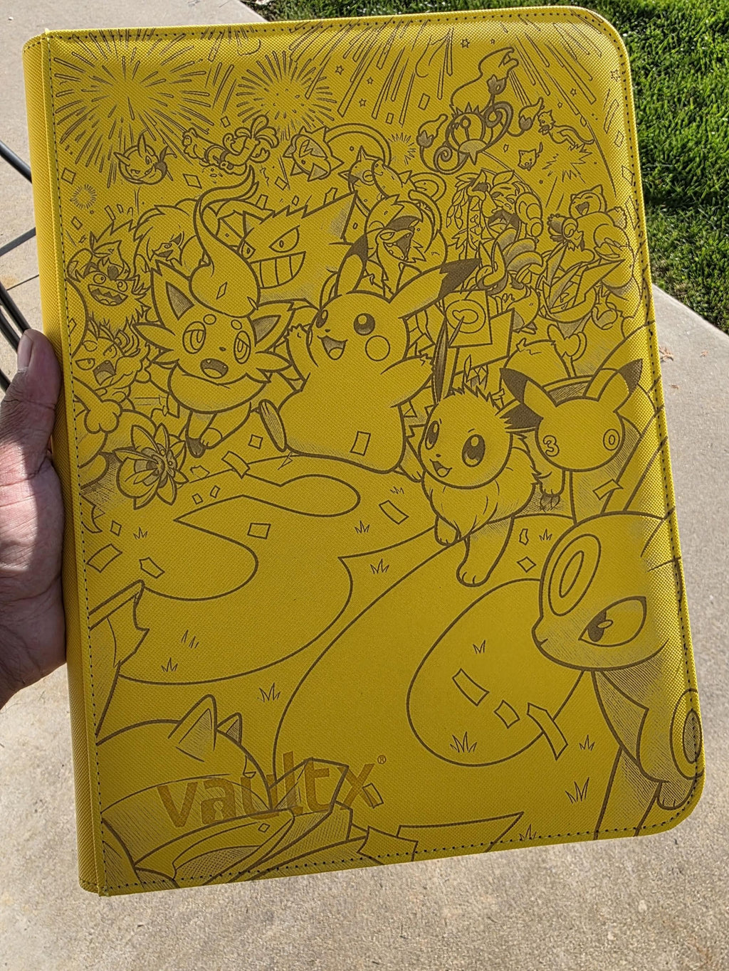 Pikachu 30th Anniversary Night SIR Pokemon Binder| Laser Engraved Vault X 4 9 12 Pocket (Sleeved) Binder | WITHYU 9-Pocket Top Loader Binder