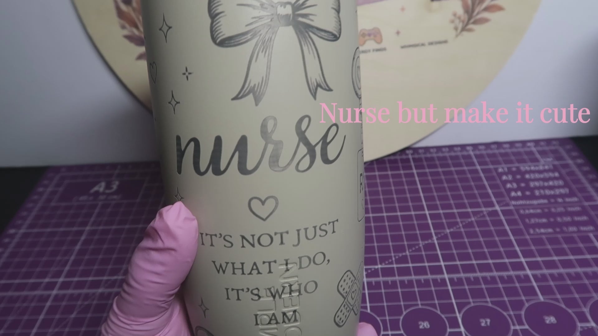 Coquette Nurse Engraved Simple Modern 16oz Tumbler
