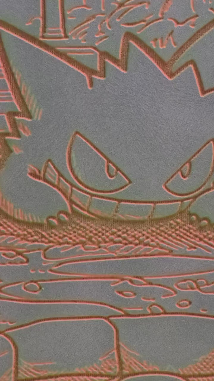 Laser Engraved Gengar Inspired TCGuard Sleeve Binder or Top Loader Binder