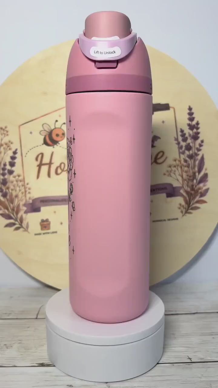 Personalized Birth Flower Owala FreeSip