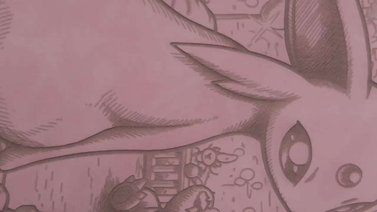 Laser Engraved Espeon Inspired Trading Card Binder | Pink Eeveelution TCG Album | Collector Gift