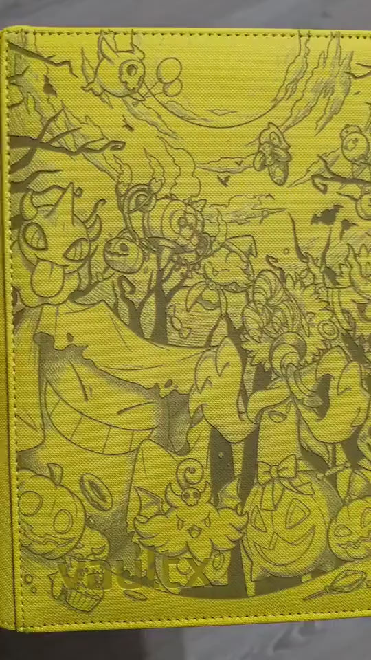 Pokémon Halloween Engraved Card Binder | Spooky Pokémon TCG Binder | Vault X 4 9 12 Pocket | 9 Pocket Top Loader Binder